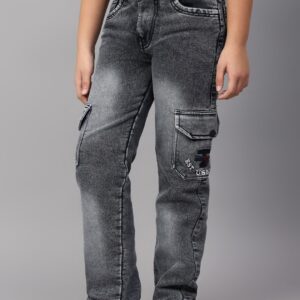 Boys Clean Look Cotton Cargo Jeans